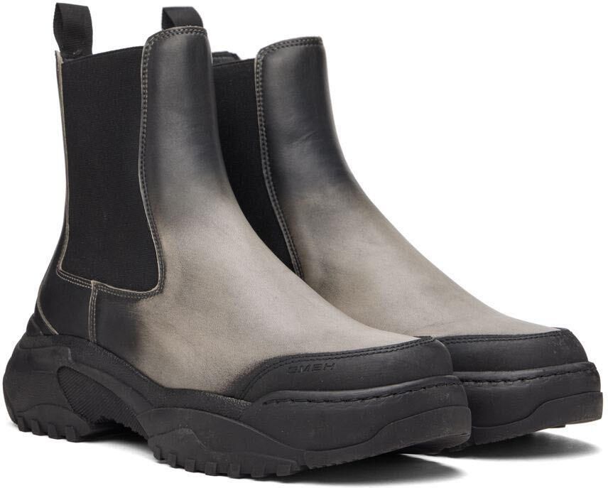 GmbH Black & Beige Sprayed Chelsea Boots - Picture 5