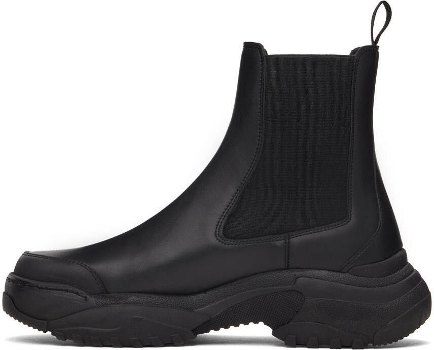 GmbH Black Faux-Leather Chelsea Boots - Picture 3