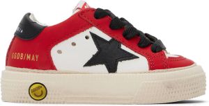 Golden Goose Baby Red & White May Sneakers