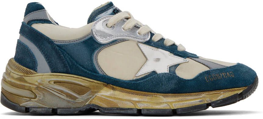 Golden Goose Beige & Blue Dad-Star Sneakers