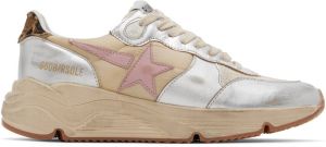 Golden Goose Beige Running Sole Low-Top Sneakers