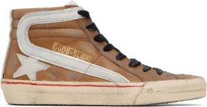 Golden Goose Brown Slide Sneakers
