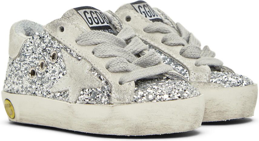 Golden Goose Baby Silver Glitter Super-Star Classic Sneakers - Picture 2
