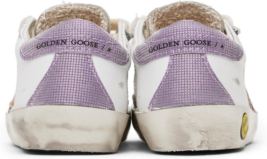 Golden Goose Baby White & Gold Superstar Classic Sneakers