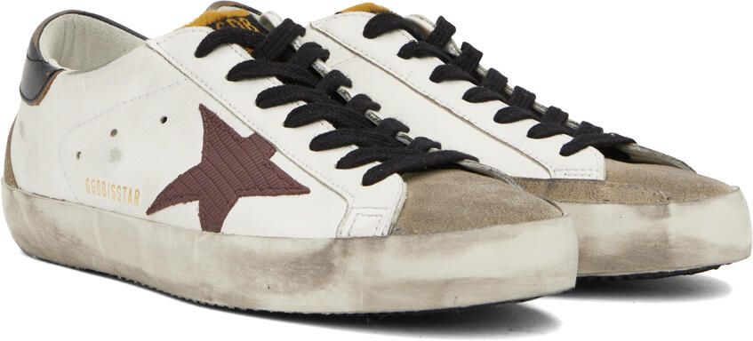 Golden Goose Blue & White Super -Star Sneakers - Picture 2