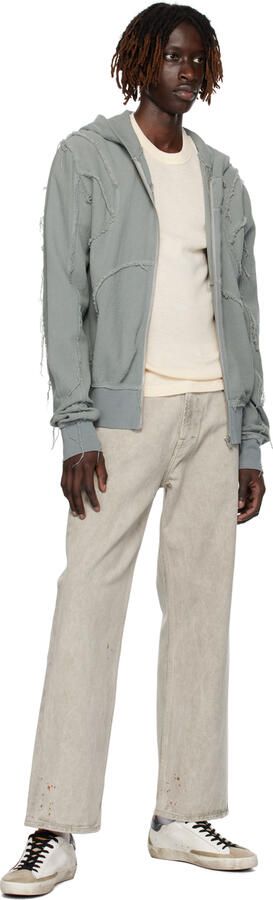 Golden Goose Blue & White Super -Star Sneakers - Picture 4