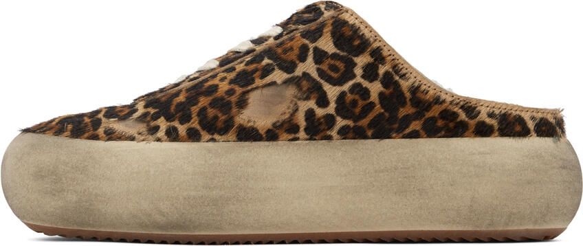 Golden Goose Brown Space-Star Sabot Sneakers - Picture 4