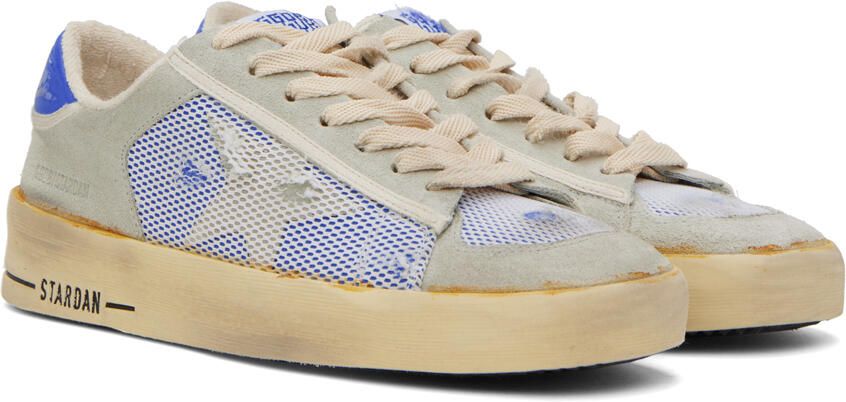 Golden Goose Gray & Blue Stardan Sneakers - Picture 2