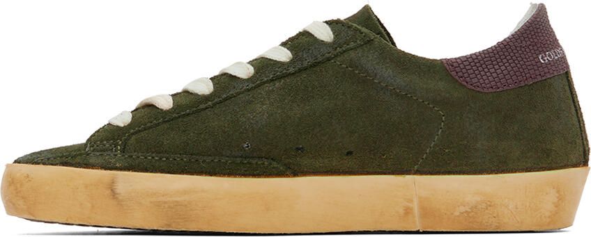 Golden Goose Khaki Super-Star Classic Low-Top Sneakers - Picture 3