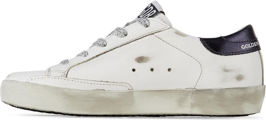 Golden Goose Kids White & Navy Super-Star Classic Sneakers - Picture 3
