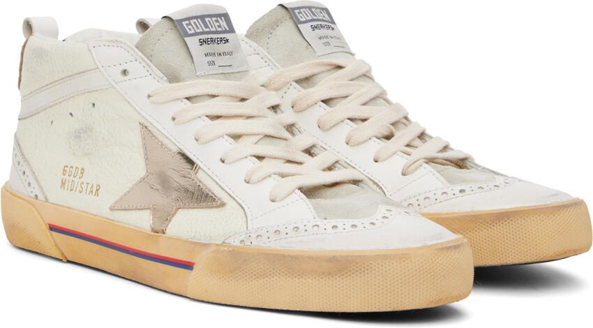 Golden Goose Off-White Mid Star Sneakers - Picture 2
