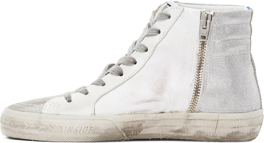 Golden Goose Pink & Silver Slide Sneakers - Picture 4