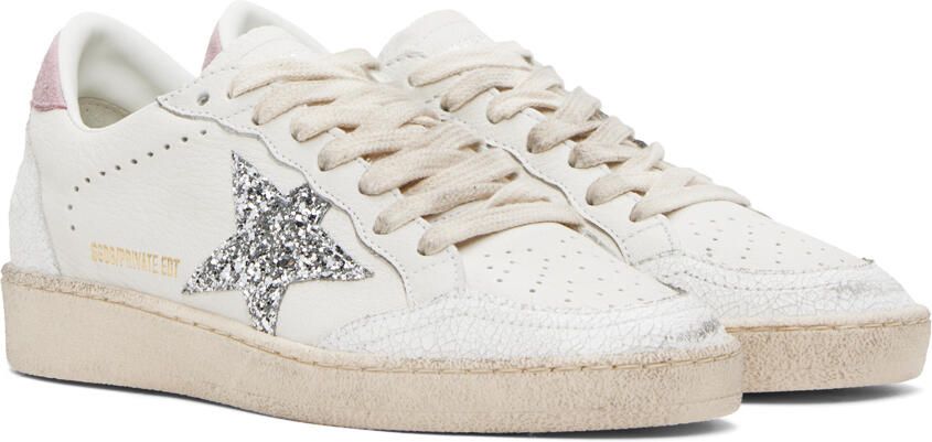 Golden Goose SSENSE Exclusive White & Beige Limited Edition Ballstar Sneakers - Picture 2