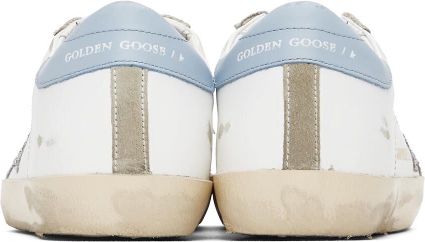 Golden Goose SSENSE Exclusive White & Blue Super-Star Classic Sneakers - Picture 2