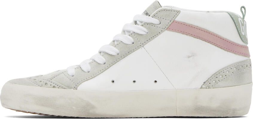Golden Goose SSENSE Exclusive White & Gray Mid Star Sneakers - Picture 3