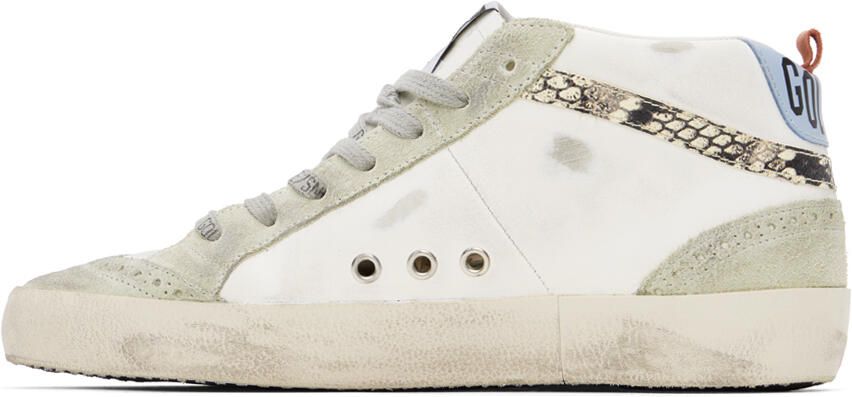 Golden Goose SSENSE Exclusive White & Gray Mid Star Sneakers - Picture 3