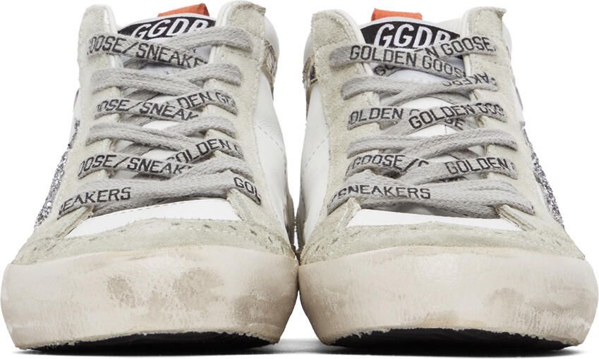 Golden Goose SSENSE Exclusive White & Grey Mid Star Classic Sneakers - Picture 3