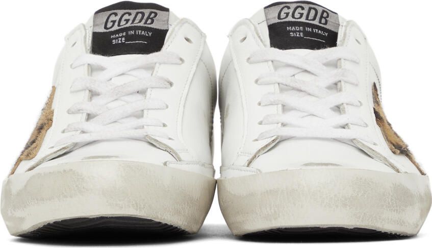Golden Goose SSENSE Exclusive White Leopard Superstar Sneakers - Picture 3