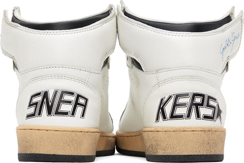 Golden Goose White & Black Sky-Star Sneakers