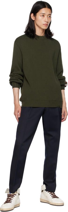 Golden Goose White & Brown Sky-Star Sneakers - Picture 4