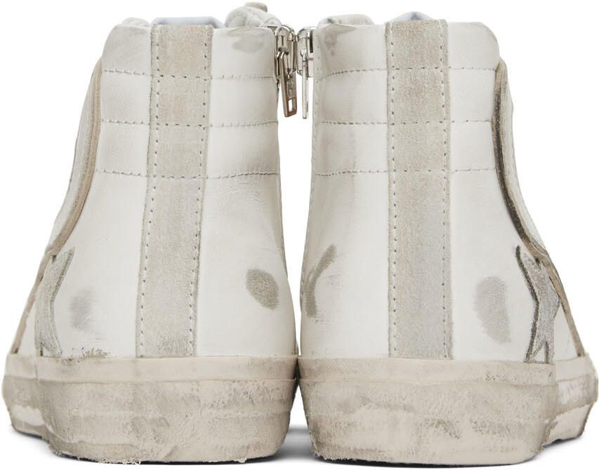 Golden Goose White & Gray Slide Classic High-Top Sneakers