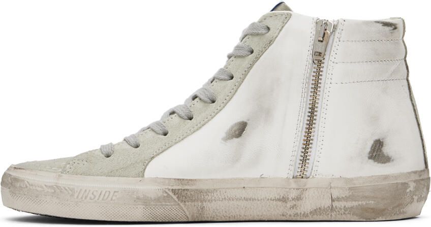 Golden Goose White & Gray Slide Sneakers - Picture 3