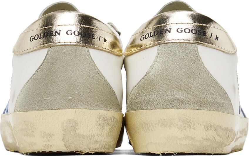 Golden Goose White & Gray Super-Star Sneakers