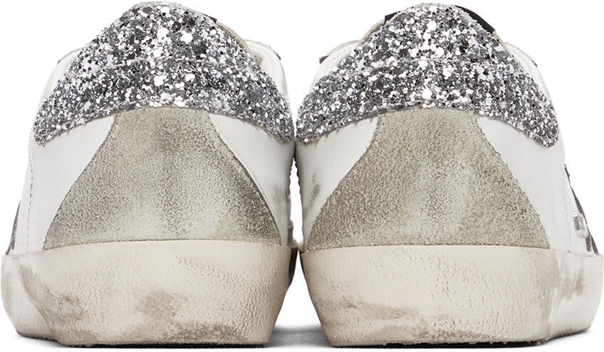 Golden Goose White & Silver Super-Star Classic Sneakers - Picture 2