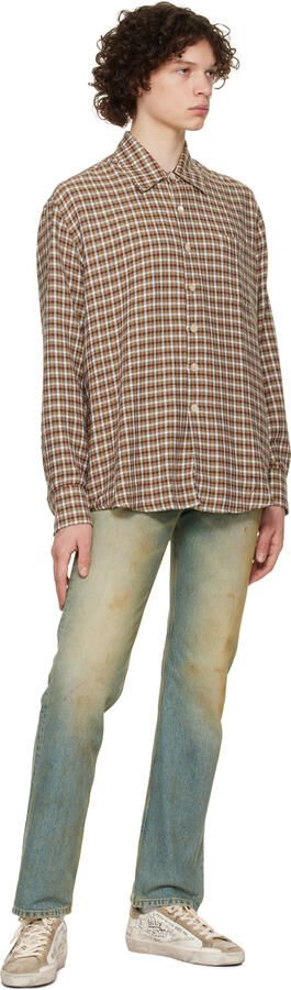 Golden Goose White & Taupe Super-Star Sneakers - Picture 4