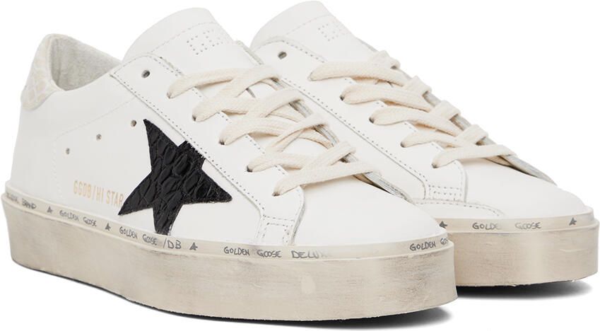 Golden Goose White Hi Star Classic Sneakers - Picture 2