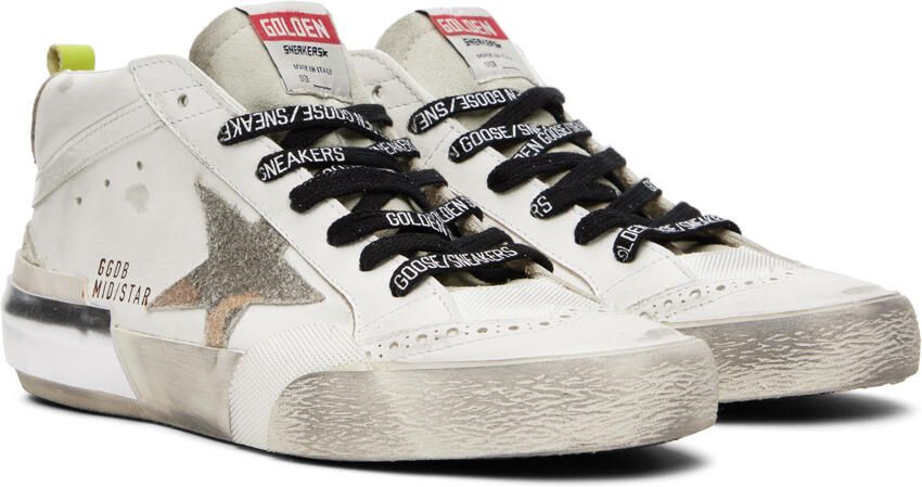 Golden Goose White Mid Star Classic Sneakers - Picture 2