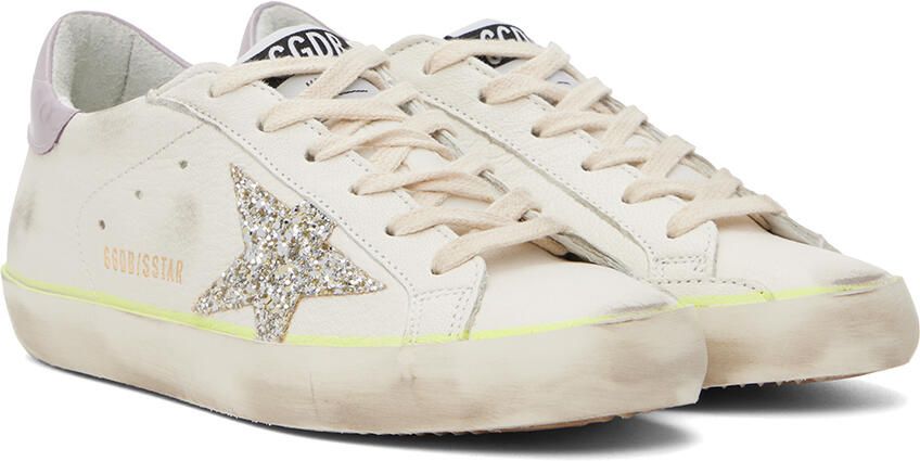 Golden Goose White Super-Star Classic Low-Top Sneakers - Picture 2