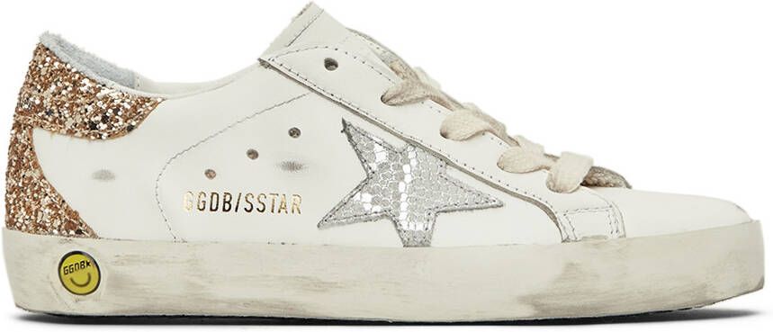 Golden Goose Kids White & Silver Super-Star Classic Sneakers