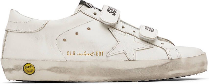 Golden Goose Kids White Old School Sneakers