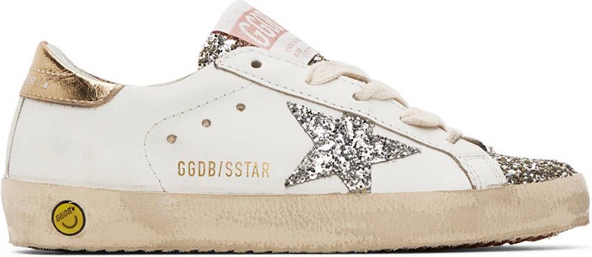 Golden Goose Kids White Super-Star Sneakers