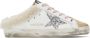 Golden Goose SSENSE Exclusive White & Beige Shearling Super-Star Sabot Sneakers - Thumbnail 1