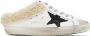 Golden Goose SSENSE Exclusive White & Black Shearling Super-Star Sneakers - Thumbnail 1