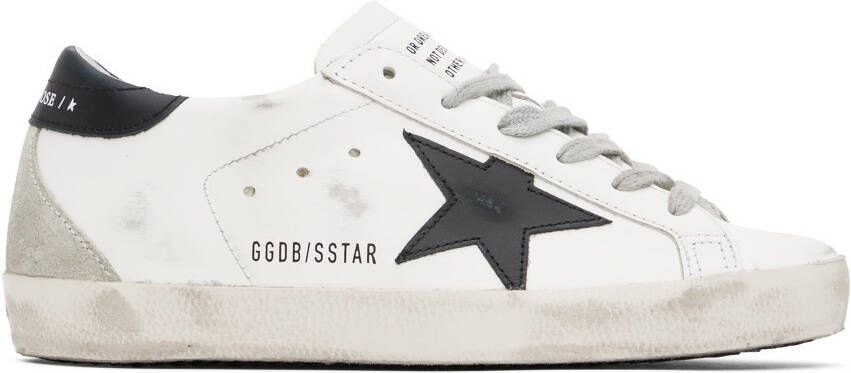 Golden Goose SSENSE Exclusive White & Black Super-Star Classic Sneakers