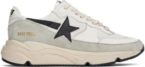 Golden Goose White & Gray Running Sole Sneakers