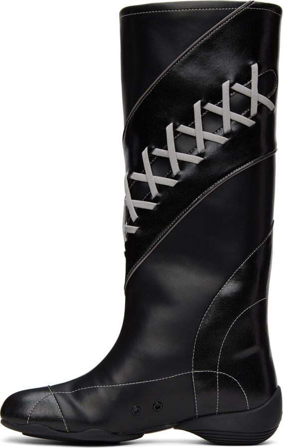 GRAPE Black Sport Lace-Up Boots