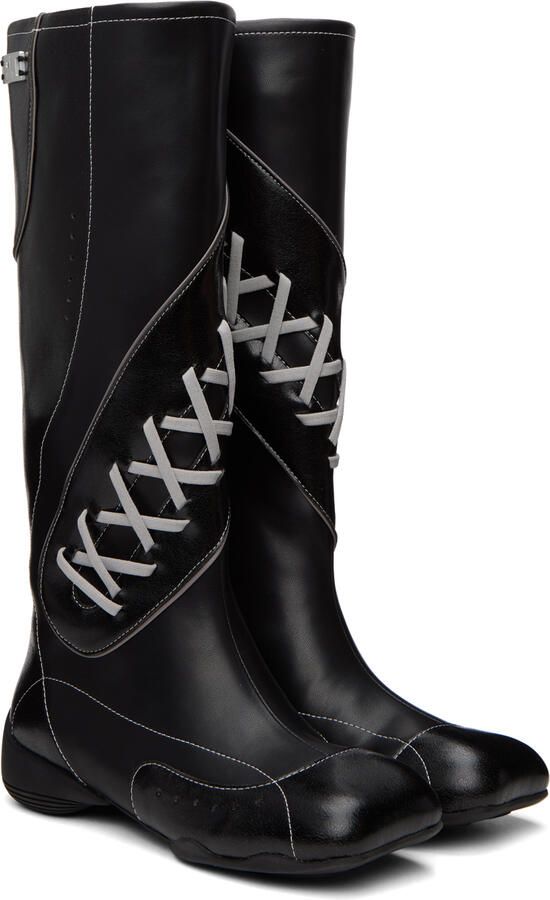 GRAPE Black Sport Lace-Up Boots - Picture 2