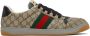 Gucci Beige & Black Screener GG Sneakers - Thumbnail 1