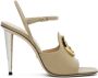 Gucci Beige Leather Heeled Sandals - Thumbnail 1