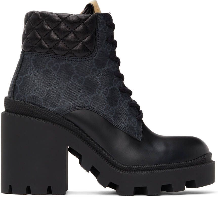 Gucci Black GG Ankle Boots
