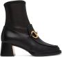 Gucci Black Horsebit Boots - Thumbnail 1