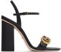 Gucci Black Leather Heeled Sandals - Thumbnail 1