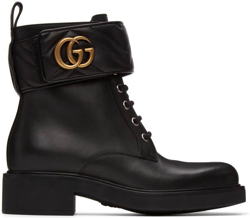 Gucci Black Marmont Ankle Boots