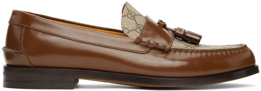 Gucci Brown GG Tassel Loafers