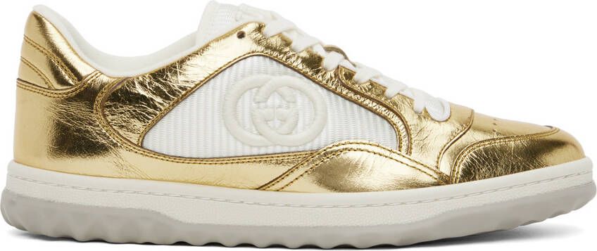 Gucci Gold & White MAC80 Sneakers