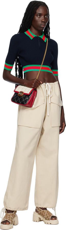 Gucci Beige & Brown GG Lug Sandals - Picture 4